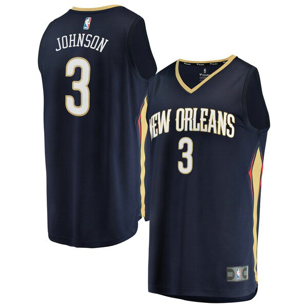 Camiseta Stanley Johnson 3 New Orleans Pelicans Icon Edition Armada Hombre